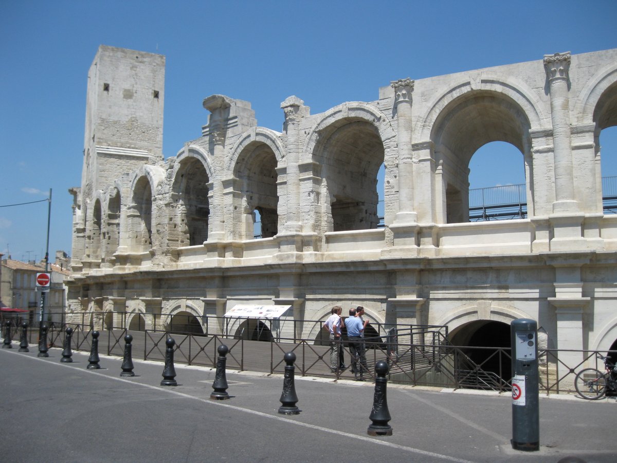 No pictorial tour of Arles would be complete without its stunning Roman amphitheatre, which was being prepped for a summer concert when we were there