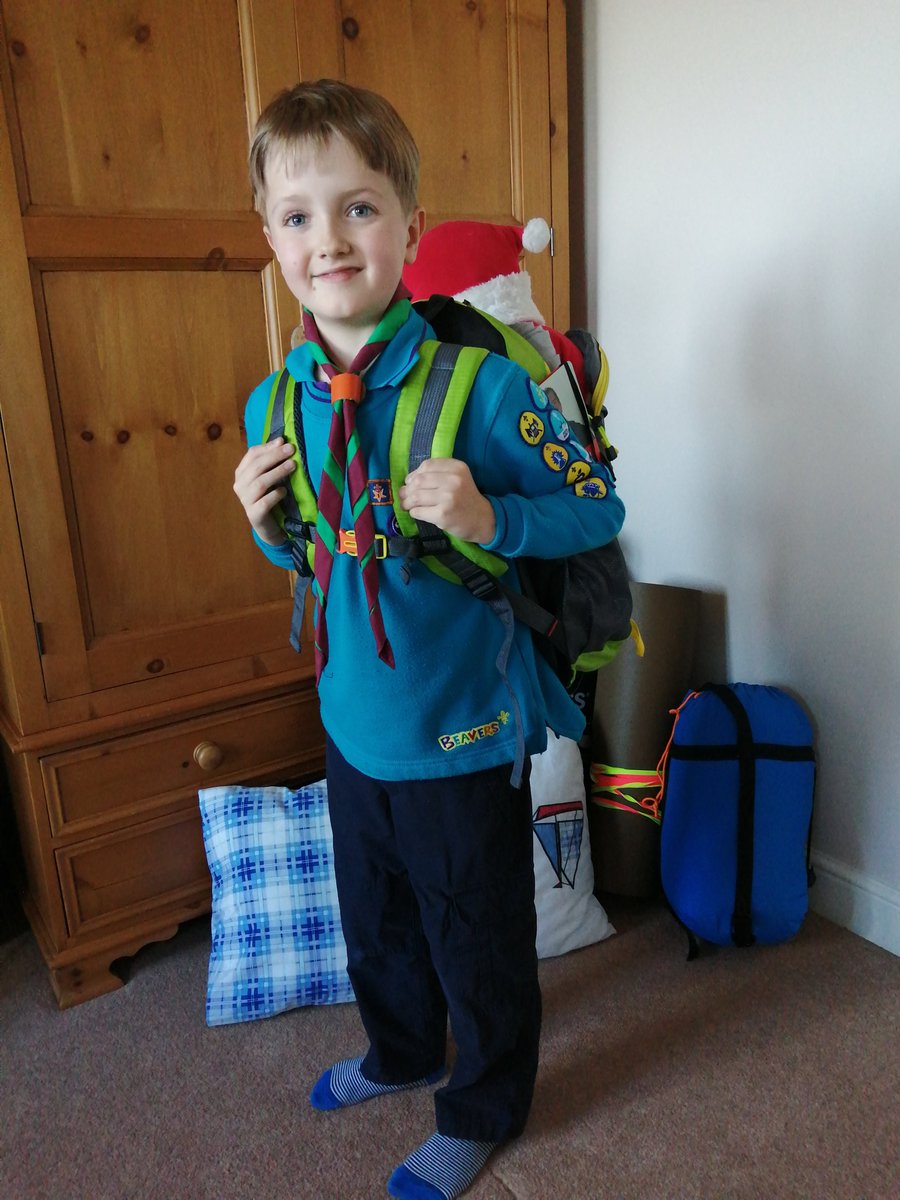 ElaineDean4's tweet photo. Rory ready for virtual @GolcarBeavers @GolcarCubs camp with @BearGrylls Happy times https://t.co/eNFs2kaObN