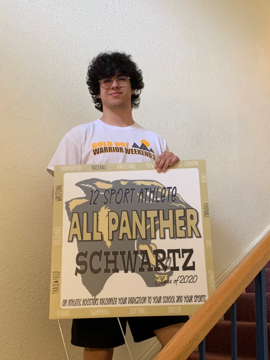 GNAthleBoosters's tweet photo. The Glenbard North Athletic Boosters are so proud of our athletes that have competed in 12 sports over their four years as a Panther.￼ Way to go Chassidi, Ethan, Ben, Angelo, Owen, and Jaden!! 🖤💛🖤💛 #GBNPanthers https://t.co/tlONV2wu1H