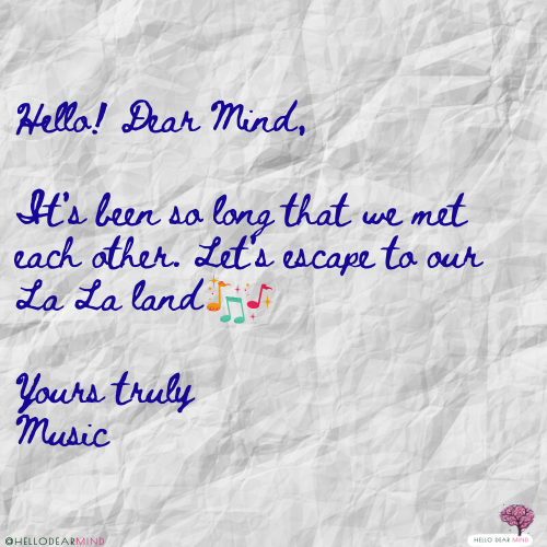 hellodearmind's tweet photo. In our series of letters exchanged between mind and its companions, today itโs musicโs turn
Grab your earphones, switch on the song that touches your soul and get lost in the wonderland. Let no COVID dampen your spirits!!!
#hellodearmind #covid19series #mentalhealthincovid19 https://t.co/Z2o6hxu6xj