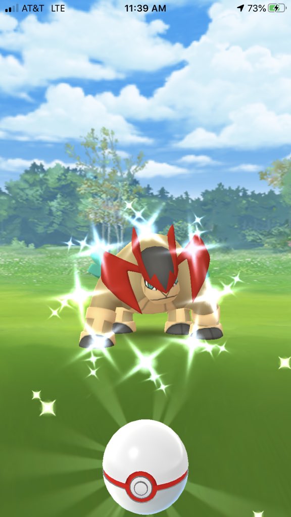 DisneyMomRachel's tweet photo. Got my first and second shiny Terrakion today!! So psyched! I love this guy! Gonna get as many as I can!! #pokemongo #shiny #TTC4Life  @thetrainerclubb https://t.co/3AeP3AKPPW