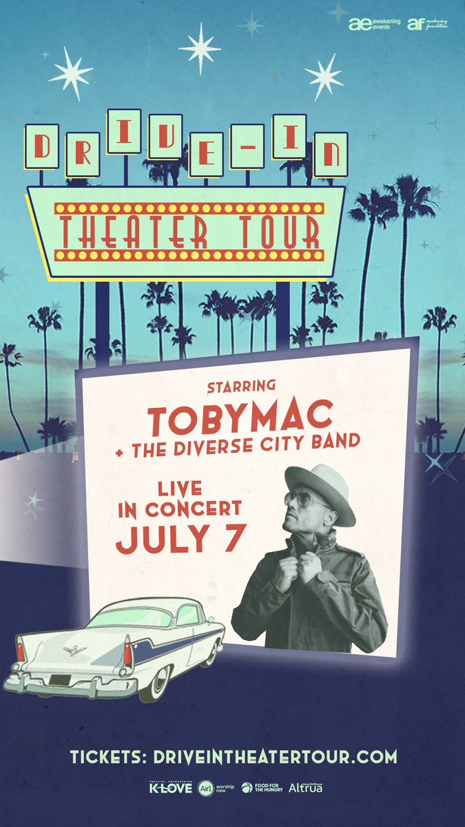 wcdtradio's tweet photo. The @montanadrivein is proud to partner with @Awakeningevents to bring the Drive-In Theater Tour to Franklin County! June 25th @newsboys July 7th @tobymac https://t.co/3oMFOl5N3F