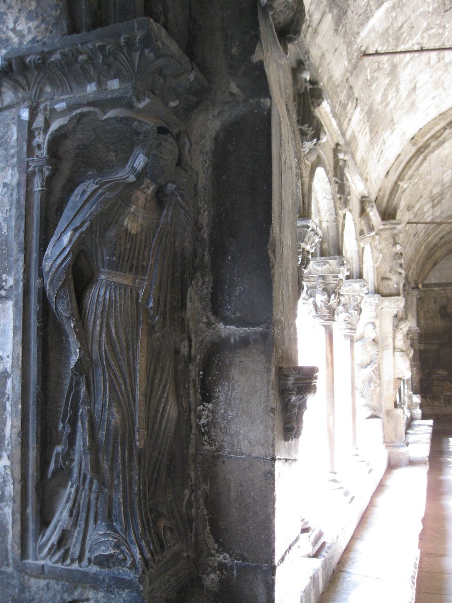 Close up shots of the decorations in the cloisters of St Trophime in Arles