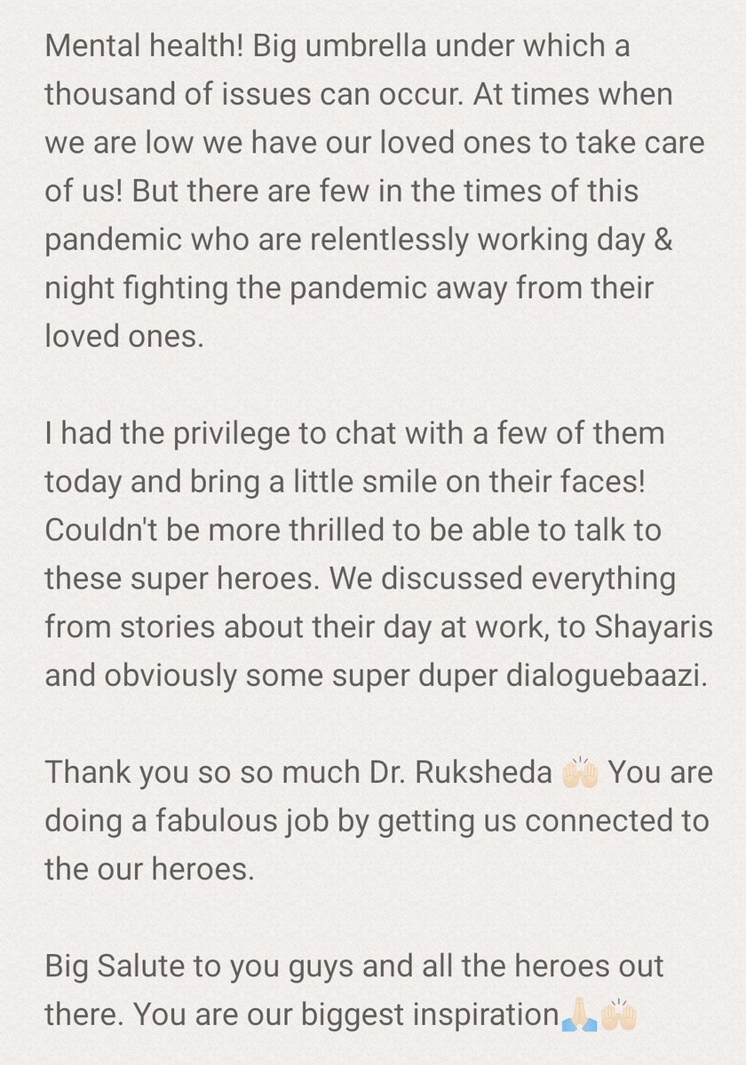 shreyastalpade1's tweet photo. Thank you so much Dr. @rukshedaMARG 🙏🏻🙌🏻 Here's to our heroes. https://t.co/zdneLLgUN9