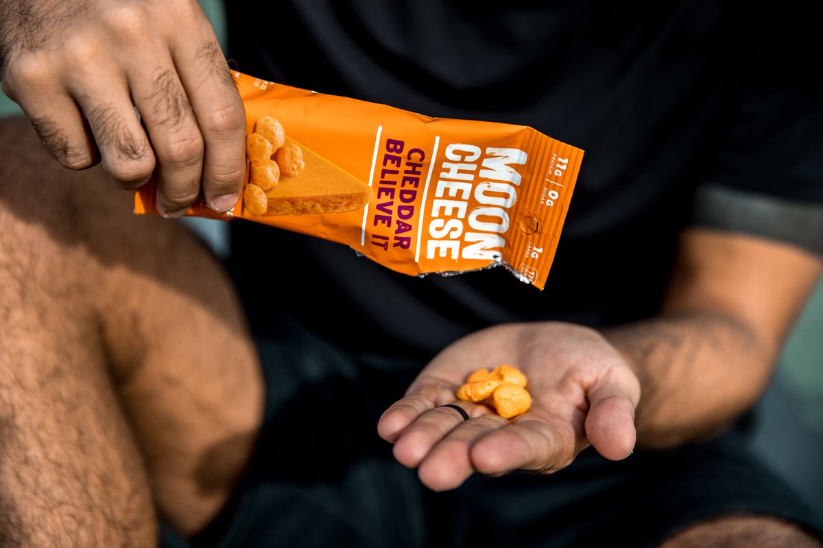 Empty that pouch of #proteinpacked, muscle-making, little cheesy gems. You won't regret it. #CrankUpTheCrunch.