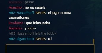 NyxariaRyu's tweet photo. Es muy triste que en 2020 siga existiendo este tipo de personas machistas que por perder y negarles una personalizada se pongan a insultarte por ser mujer. @RiotSupport este tipo de gente es a la que dejáis jugar y no baneais y además su club se llama "Mi rabo en tu cara" https://t.co/7IVh2rSUse
