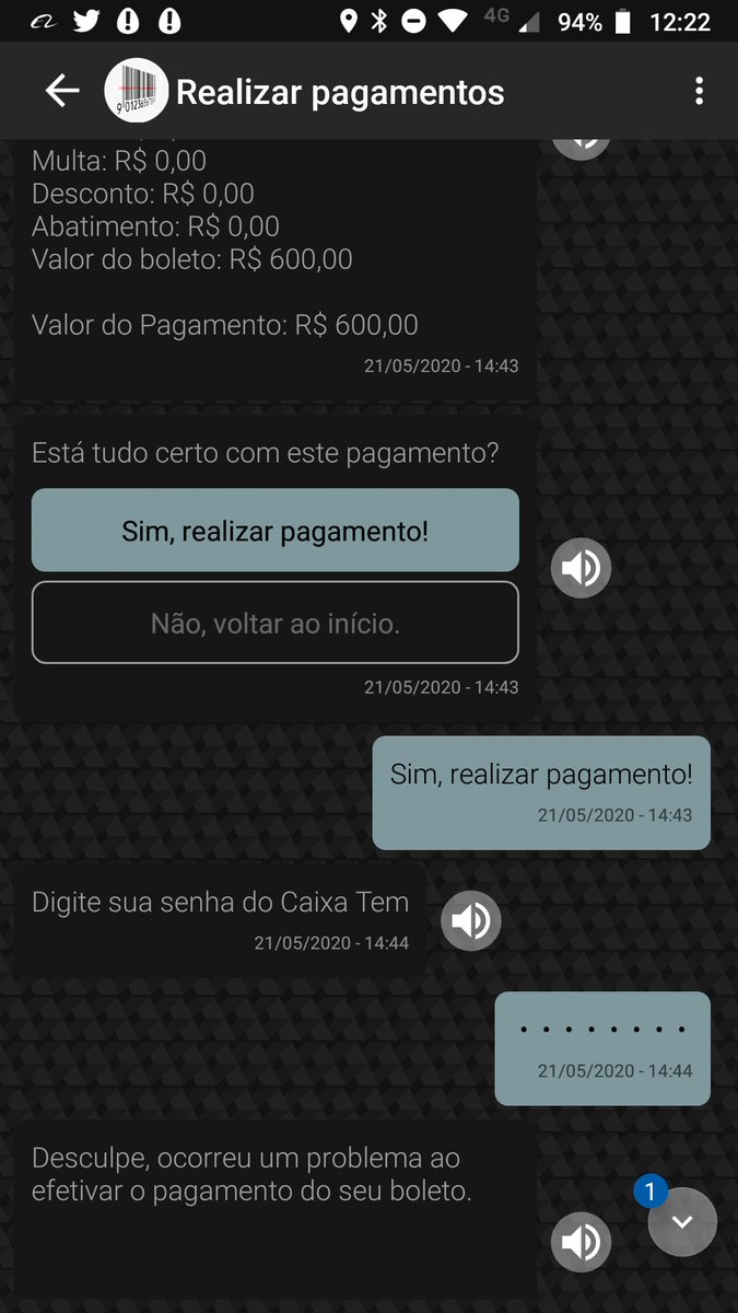Mary25ze's tweet photo. @Caixa Eu gostaria de informações sobre o meu dinheiro q sumiu. Recebi o auxílio usei a opção de pagamento de boleto e deu erro, porém meu dinheiro n esta mais lá e o pagamento do boleto também não foi feito no Extrato de aplicativo fala que fiz um pagamento mas o fornecedor não recebeu https://t.co/dxgljkjoOY