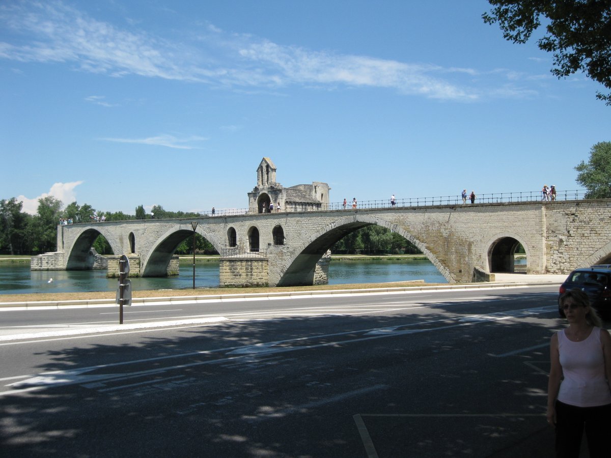 From Tarascon we moved on to Avignon, where my mother was very focused with singing a song she learned in French class on the bridge.That's right, it is literally a bridge to nowhere, it does no cross the river