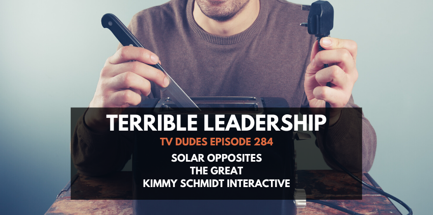 Huzzah!! We're talking about terrible leadership this week! We've got thoughts on Hulu's 'Solar Opposites' and 'The Great', and Netflix's 'Kimmy Schmidt' choose-your-own-finale! Plus, We revisit some recent shows to see how they're going! Check it out!! thetvdudes.com/index.php/feat…
