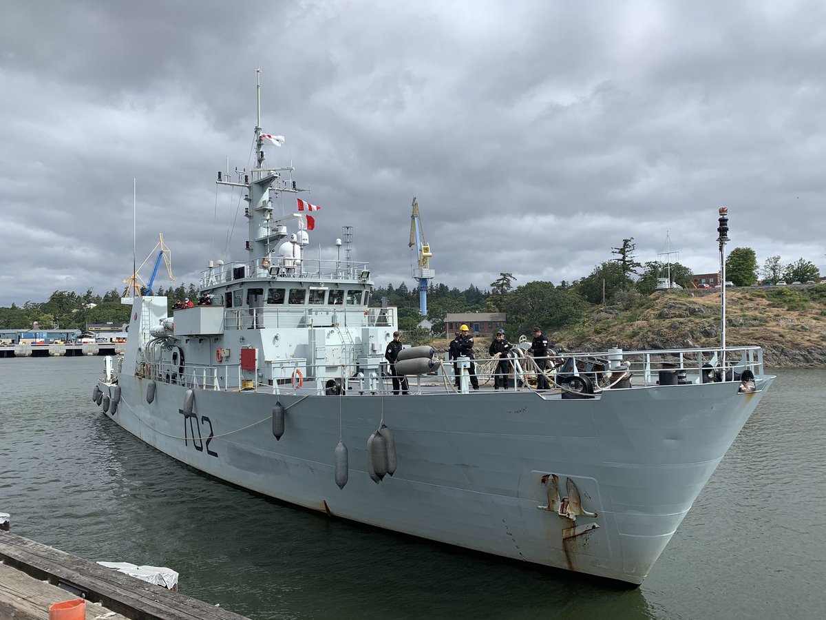 AngusTopshee's tweet photo. Welcome home @hmcs_nanaimo ! It is great to see you arrive back at Y Jetty. After 102 days deployed domestically (Op LASER) and internationally (Op CARIBBE) youβve earned a break!!
#ReadyToLead
#ReadyToRest https://t.co/v1zmSet6sz