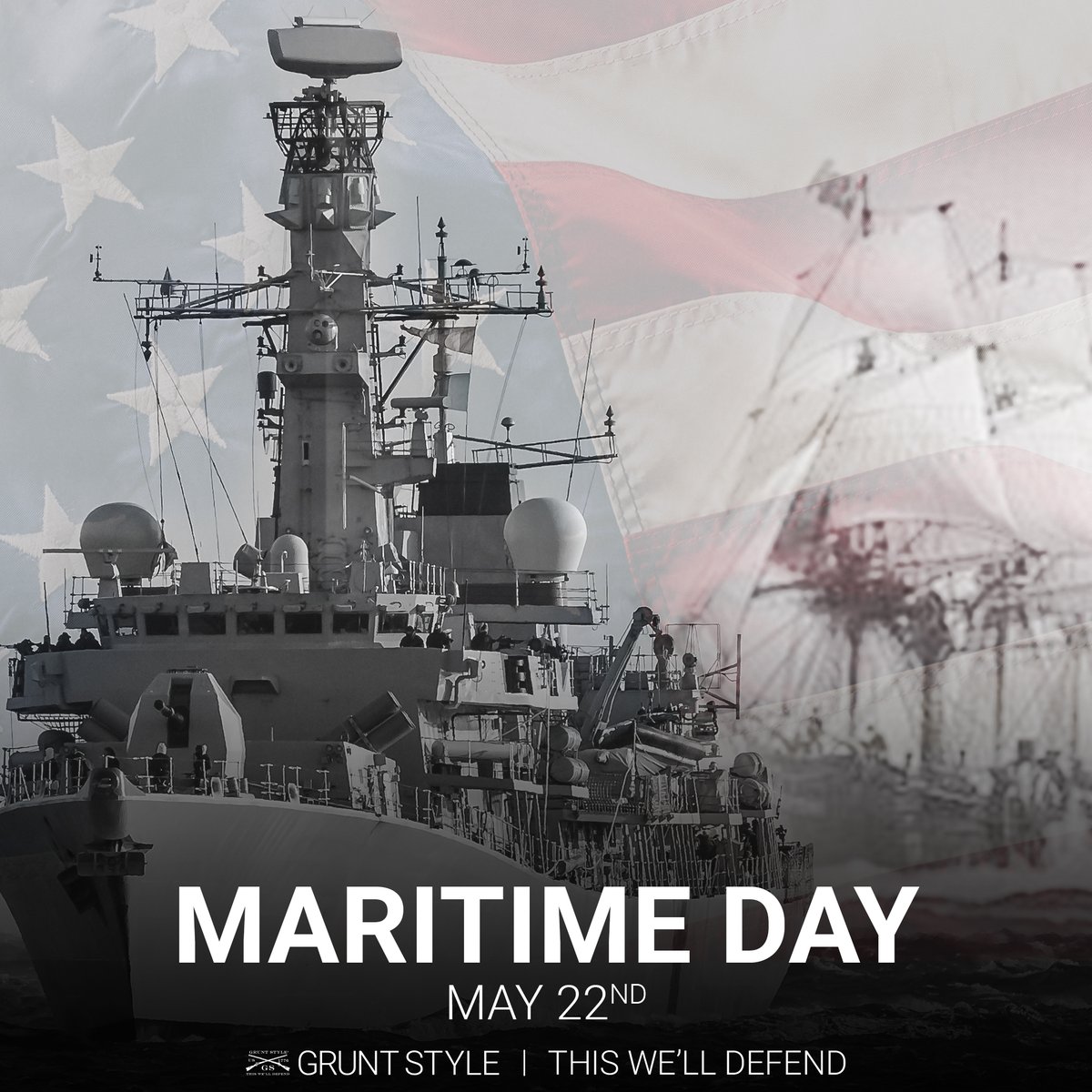 Gruntstyle's tweet photo. Sailing the Seas since 1819, happy national Maritime Day!  
#maritimeday #gruntstyle #thiswelldefend https://t.co/ohfrFy9EC1