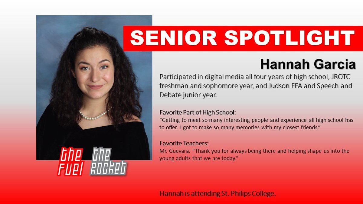 thefuelonline's tweet image. This is Hannah Garcia! #classof2k20 #RocketPride