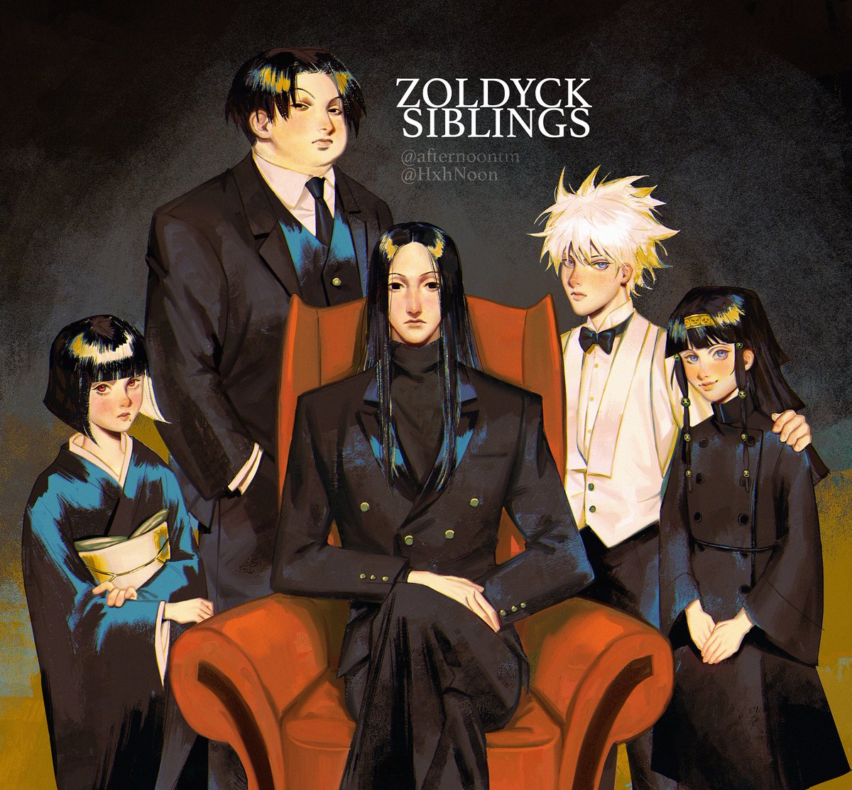 HxhNoon's tweet photo. Zoldyck Siblings #hxh https://t.co/x58lDvvD0m