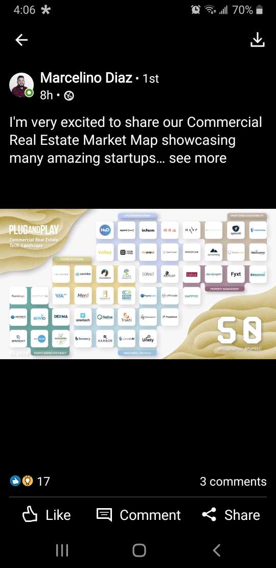 My company Komfort IQ was recognized by #PlugandPlugTechCenter as one of the 50 disruptors in #commercialrealestate. 👍👍 DM me to save you 1/3 energy bill and for a healthier workplace. #CREtech #sustainability #DataAnalytics #indoorclimate #technews