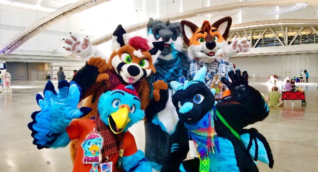 Nebs_Sergal's tweet photo. A good old throwback to #AC2018 with all these wonderful guys! Miss you all so much! 💙
@CaseAceGryph @AxisTheFox @Adler_the_Eagle @BlazenTheDragon #FursuitFriday https://t.co/bJofzrAssF