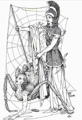 Athena lost the contest and this made her mad. The embroidery works Arachne wove were mocking the gods of Olympus. Athena struck her head with a needle and cursed her and her generation to be repulsive. Arachne become a spider, even at that she was still an incredible weaver.