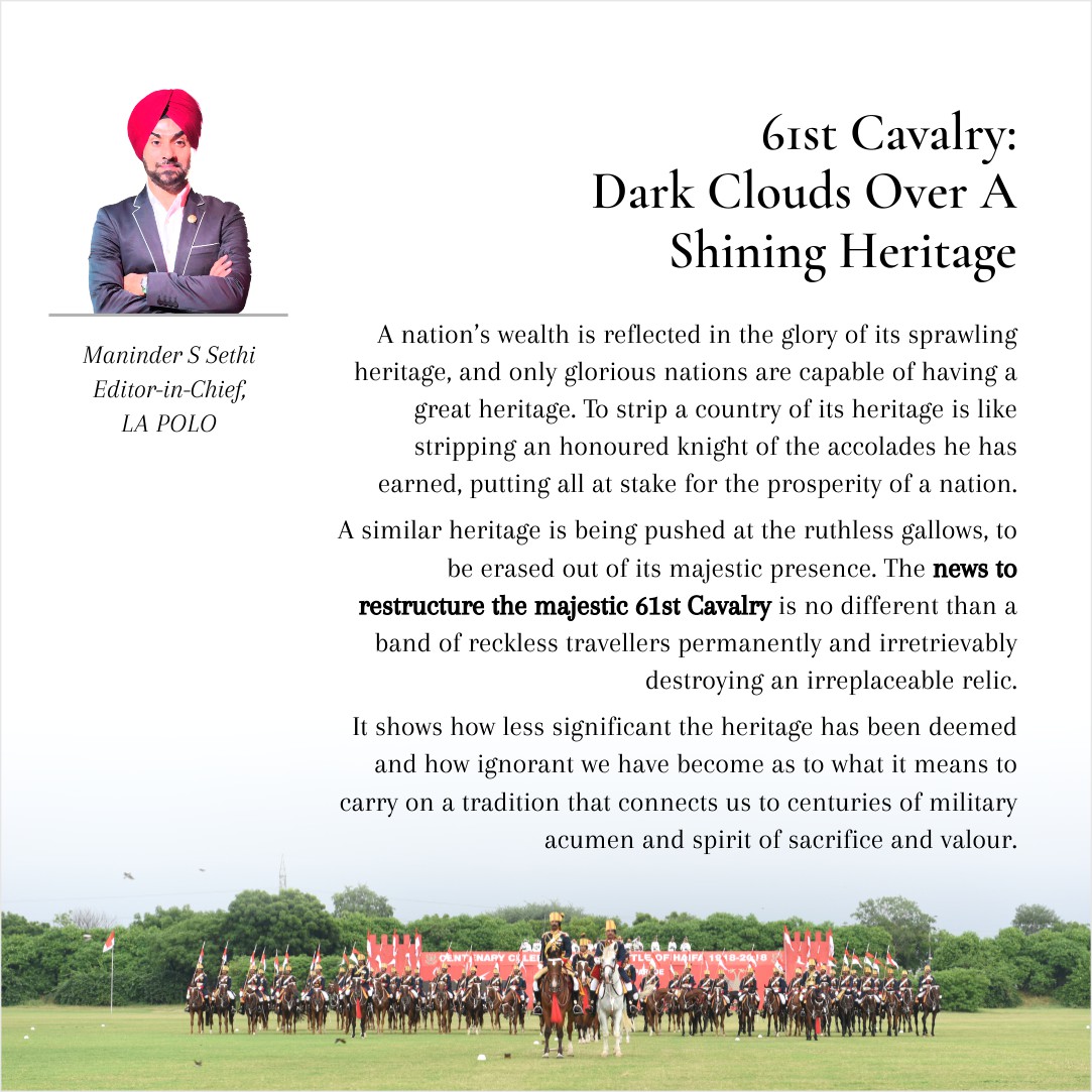lapoloindia's tweet photo. 61st Cavalry: Dark Clouds Over A  Shining Heritage.
https://t.co/0fplHOqKgT

#lapolo #CHANGE #61stcavalry https://t.co/LQimaN7ay3