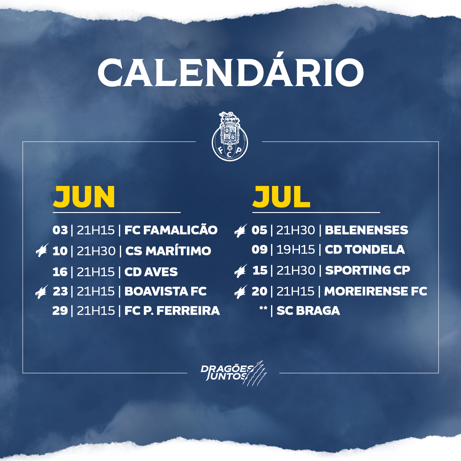 FC Porto - 🔵⚪ O nosso calendário da Liga 20/21 💪 #FCPorto