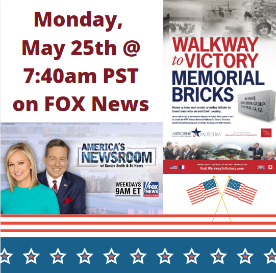 lauraorricopr's tweet photo. Tune into @AmericaNewsroom on @FoxNews tmrw around 7:40am PST for a special #MemorialDay episode featuring an interview w/ @legacy_reagan's president, #MichaelReagan! Michael will be on live to talk about #WalkwayToVictory, the Foundation's project that honors our brave Veterans. https://t.co/WURLx2FSiO