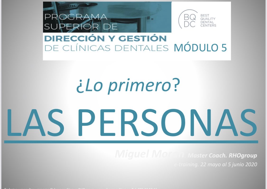 Mmoranrho's tweet photo. Hoy, dentro de 1 hora iniciamos el módulo 5 del #master de #Dirección y #Gestion de #Clínicas #Dentales. ¿Lo primero? Las #personas!!! Gracias #BQDC por invitar a #RHOgroup a colaborar con las mejores #clínicas #dentales s de #España !Lideres de la salud dental¡ @RhoGroup https://t.co/7PhjH8iP5g