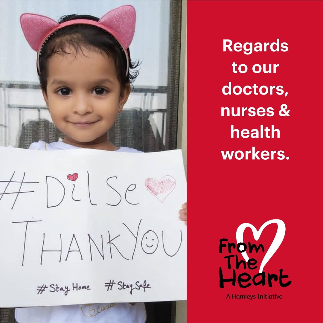 Give your regards to our doctors, nurses &amp; emergency workers who are fighting in this war against Covid-19. Write a THANK YOU note for them for their efforts to keep us safe and healthy. To submit your letter visit the link hamleysfromtheheart.com
#hamleysfromtheheart #salute