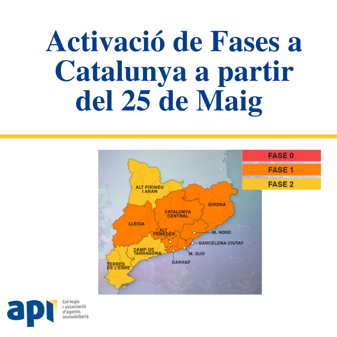 apicatalunya's tweet photo. Avançada de fases a tot el territori arribant a fase 1 i ampliant a fase 2 les regions que ja tenien la fase 1 assolida.
Com sempre, us anirem facilitant més informació de les implicacions dels canvis en l'exercici professional.
#desescalada #fase1 #fase2 #OrgullApi #Aic https://t.co/GnO498dsLe