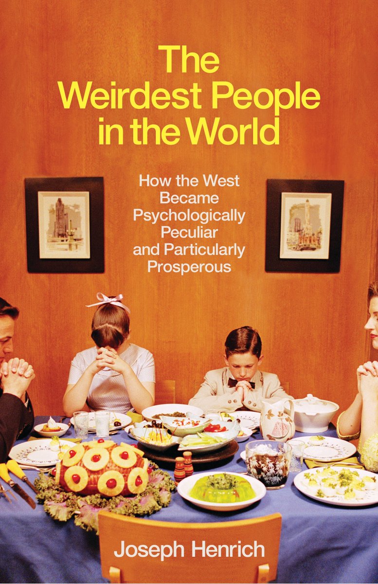 9/ The Chinese scale is less predictive - why? Two possibilities:1. WEIRD nations are truly psychological outliers in some objective sense. Plug for  @JoHenrich 's brilliant new book:  https://www.amazon.com/WEIRDest-People-World-Psychologically-Particularly-ebook/dp/B07RZFCPMD