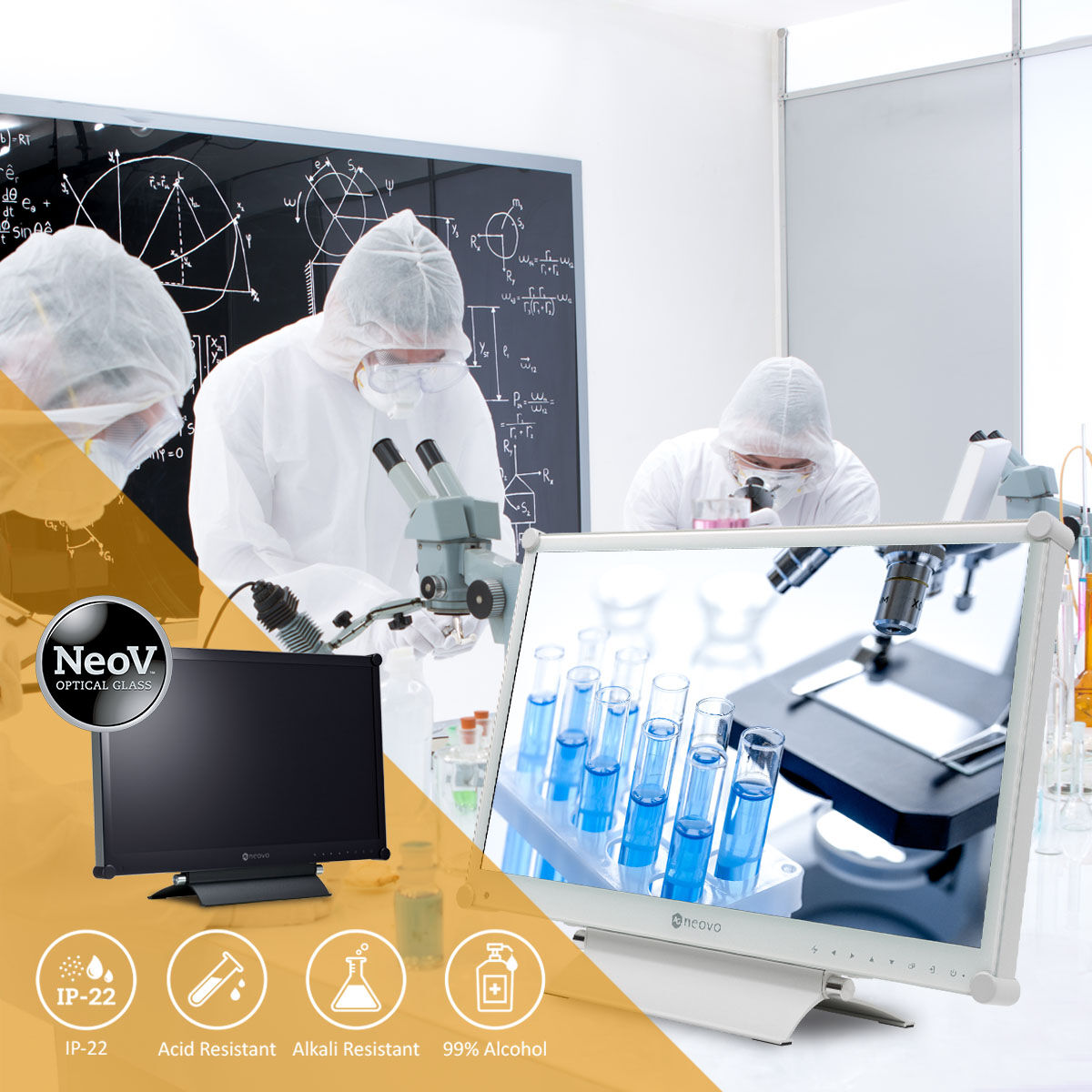 AGNeovoDisplays's tweet photo. It’s natural for laboratory monitors to come into contact with a wide range of different solutions and materials. With the #NeoV Optical Hard Glass #Displays, any splash of acid or alkali fluids will carry no eroding effects on your #screens.
See more: https://t.co/G1xrfbye6X https://t.co/vNXZu2cm24