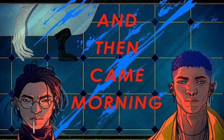 AND THEN CAME MORNING A prose and illustration project in collaboration with  @completelycathy. Centers around two detectives in a sci-fi version of London that solve unique and grotesque murders. Cathy’s art is so stunning for this! See full illustrations on their twitter.