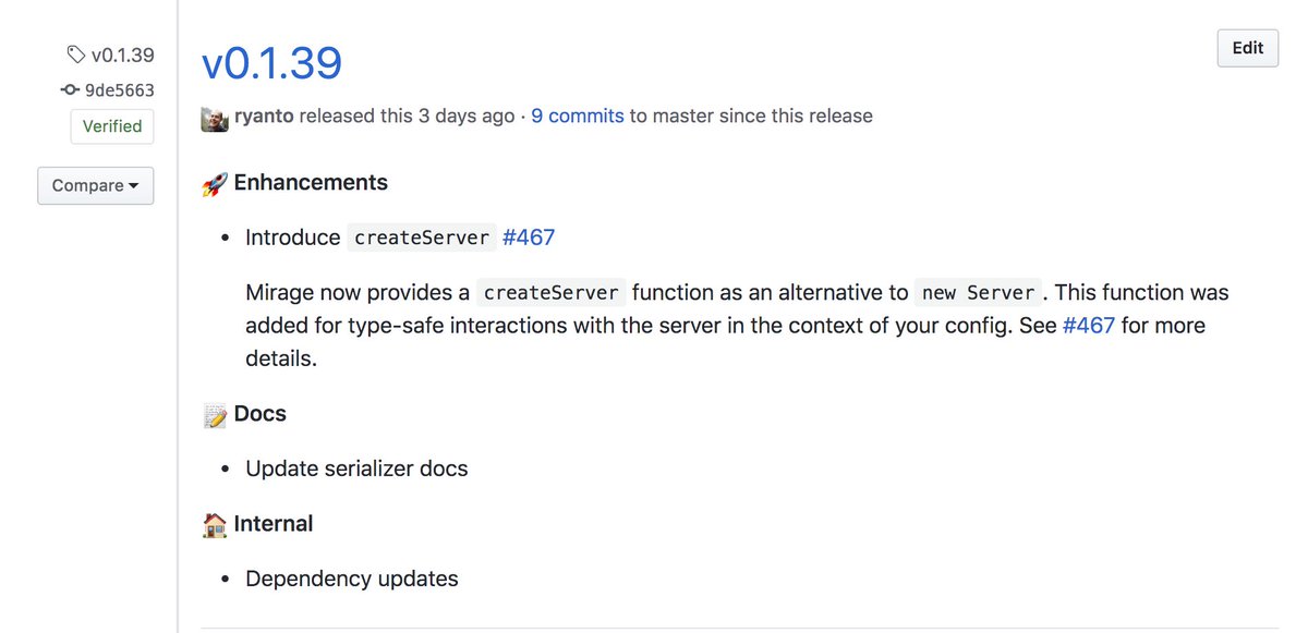 Two new releases this week – tree-shaking + better types!

github.com/miragejs/mirag…