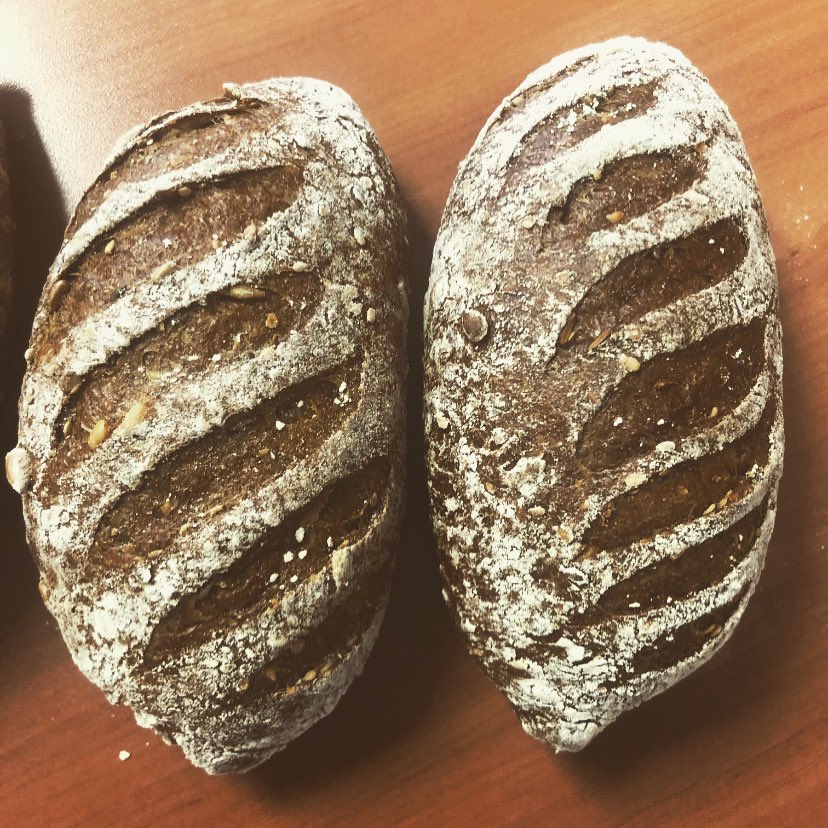 FrenchMasterBa1's tweet photo. Hemp N Seeds breads, 18 grams of proteins per 100 grams, packed with dietary fibers, and omega 3 and  6, plus a delicious bread that people will ❤️!
#healthylifestyle #bread #nutrition #protein #breadbakersguild #nytimescooking #nytimesfood https://t.co/oZYwZ55qmN