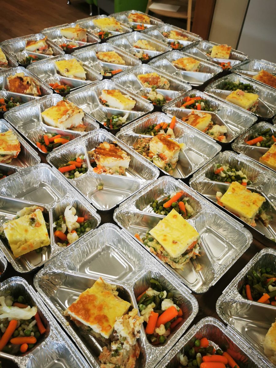 A very busy day today for our new volunteers and staff 105 meals prepared and delivered.