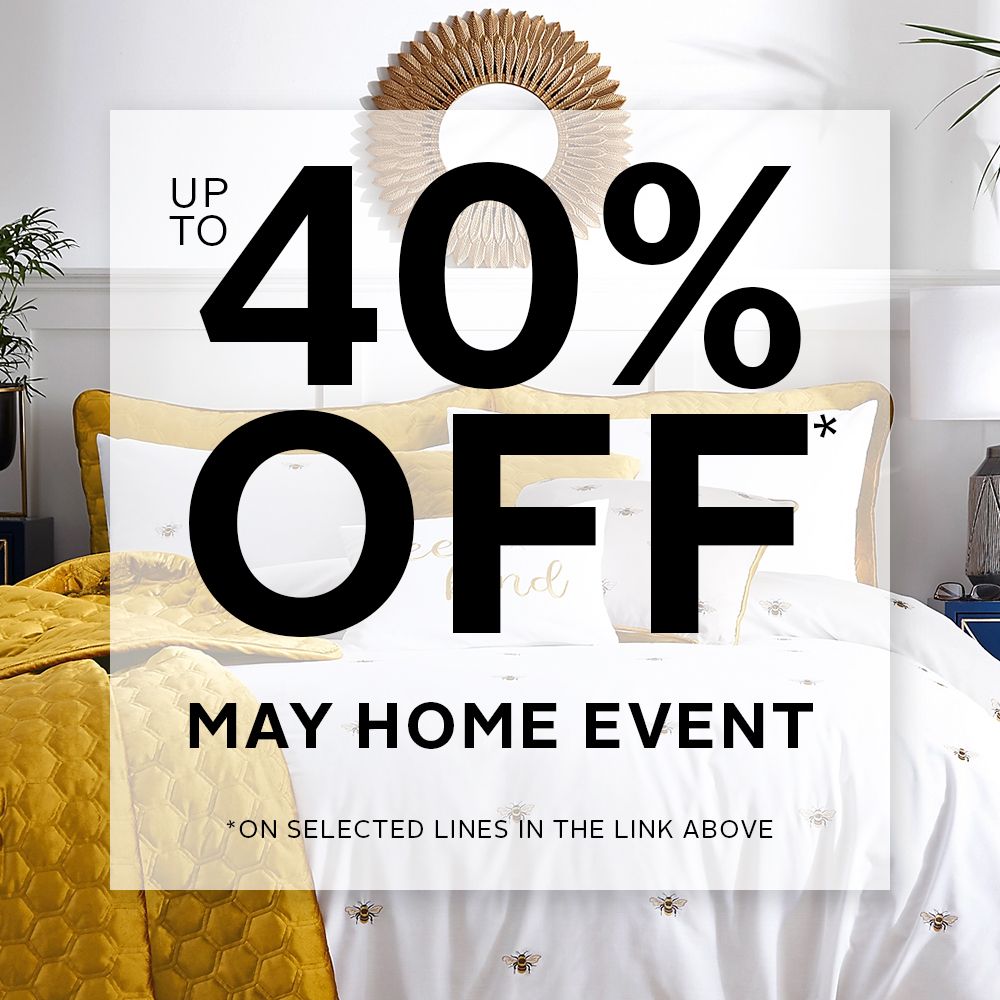 Get up to 40% off with our mega May home event! 🏡:

Shop now: buff.ly/3gdICUY