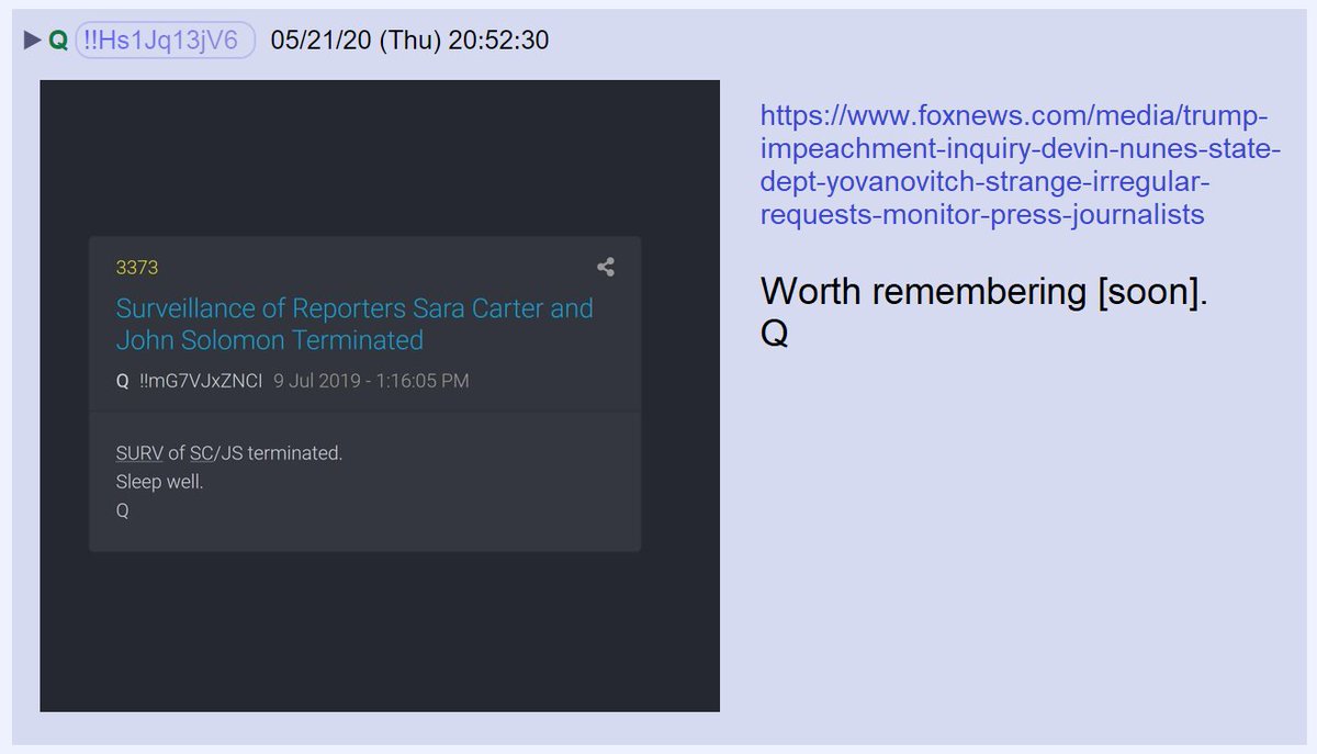 80) Q reposted a drop from July of 2019 along with a link to an article.