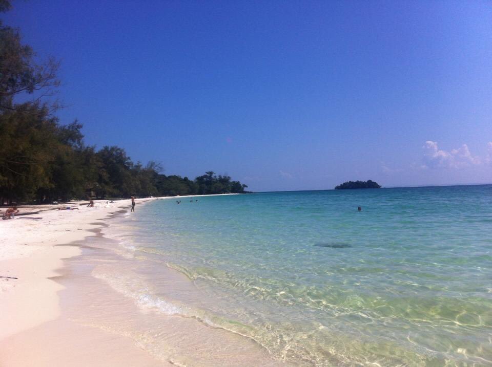 I think sadly they’re getting more and more built up, and my favourite once-deserted island where we stayed in wooden shacks with no electricity now has a huge resort on it. This is Koh Rong though, a bigger island, and still stunning: