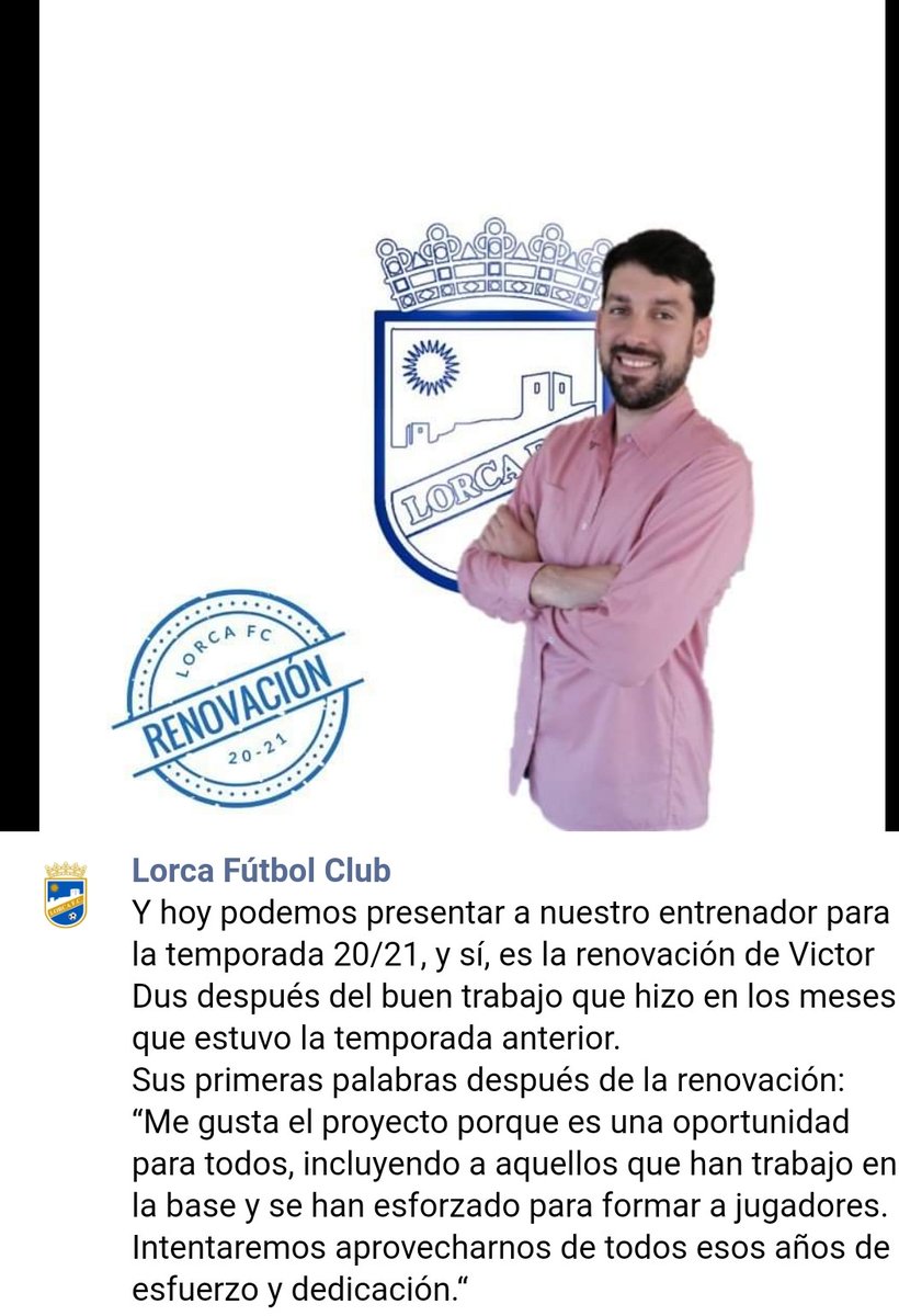 SportIlusion's tweet photo. Nos alegramos mucho por nuestro compañero @victordus. Se ha ganado con sus conocimientos y trabajo esta merecida renovación.
Joven, preparado y ambicioso, son sus credenciales.
¡¡Enhorabuena Míster!! 💪💪💪 https://t.co/dBOLTbhHLJ