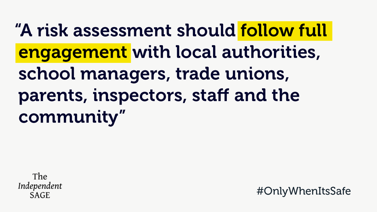 [3 of 6] The people implementing this on the ground need to be properly consulted. They’ll spot things and solve problems that can’t be seen from Whitehall.  #FollowTheScience  #Covid19  #OnlyWhenItsSafe