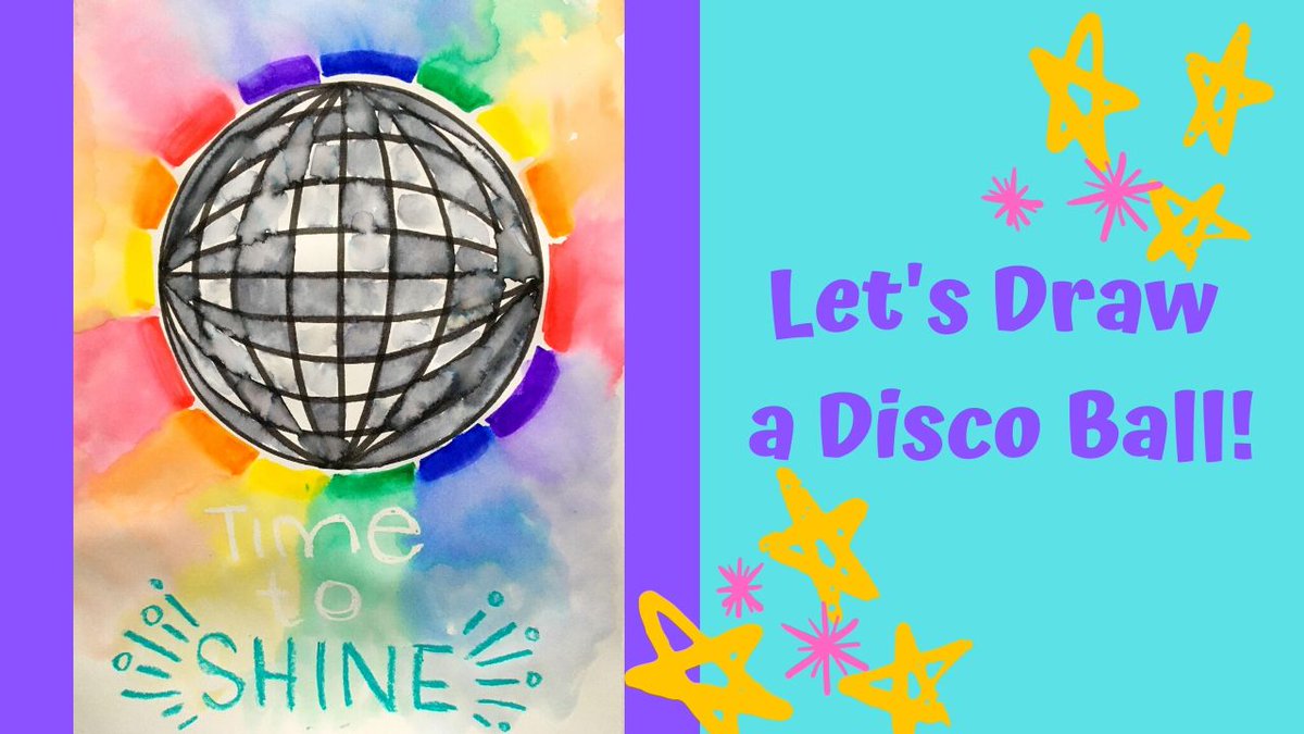 Want to learn how to draw a disco ball? It's super easy! Here's a 4-minute video where I'll show you how! cassiestephens.blogspot.com/2020/05/lets-d…