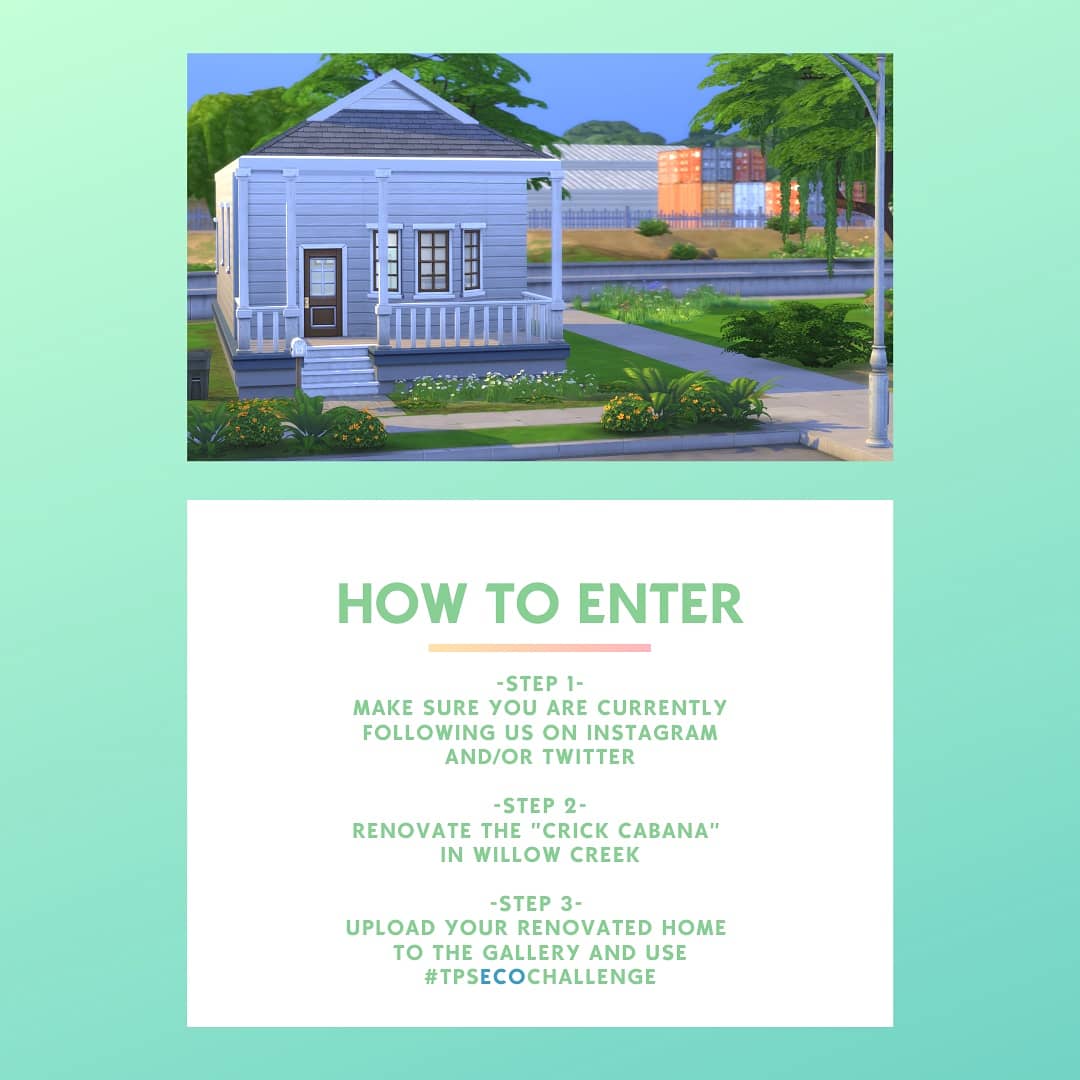 ECO RENOVATION CHALLENGE & GIVEAWAYWe had such a great turnout with our last renovation challenge, we figured this was the perfect time to host another! All info given in pics on this thread. Happy renovating! #thepropertysims  #TPSecochallenge  #thesims4  #simschallenge