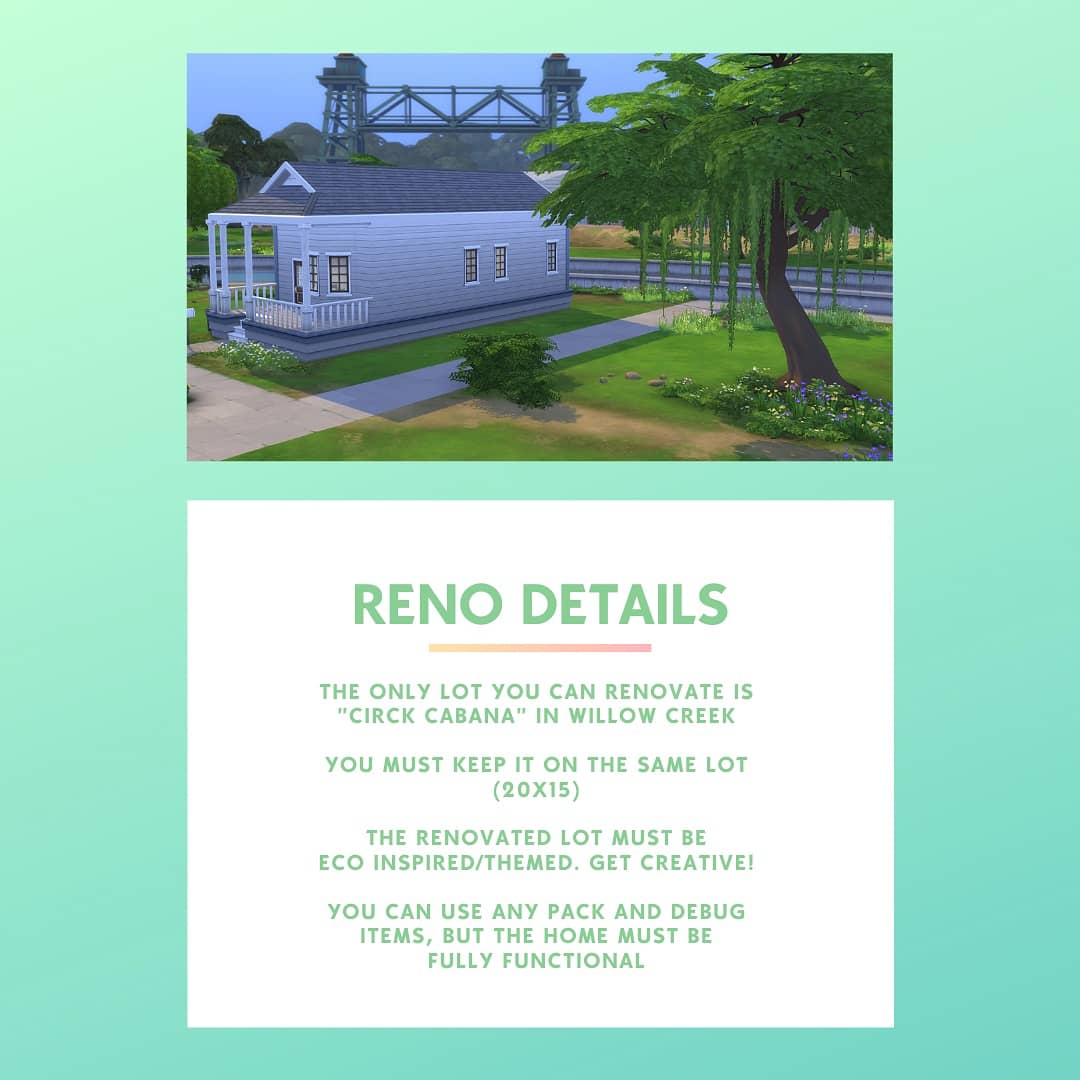 ECO RENOVATION CHALLENGE & GIVEAWAYWe had such a great turnout with our last renovation challenge, we figured this was the perfect time to host another! All info given in pics on this thread. Happy renovating! #thepropertysims  #TPSecochallenge  #thesims4  #simschallenge