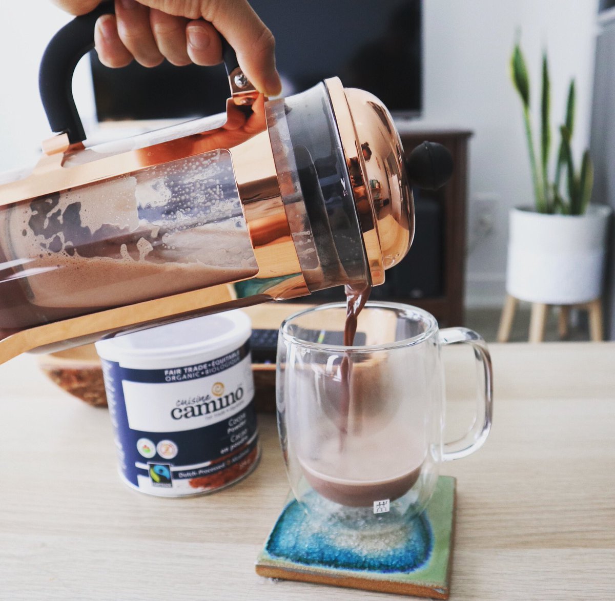 Alex is taking over @sustainhumber account today for a LIVE IG event on how to make FairTrade Hot Chocolate in a French Press at 12:00! 🍫 ☕️
.
.
.
#SustainHumber #CafeLinX #CoffeeAtHome #HumberAtHome #HumberCollege