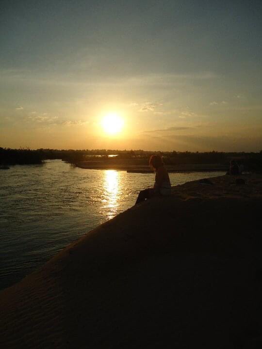 Kratie is where you go to see glorious sunsets over the Mekong River and the critically endangered Irrawaddy dolphins. (I saw them but my pictures are crap so you’ll have to trust me.)
