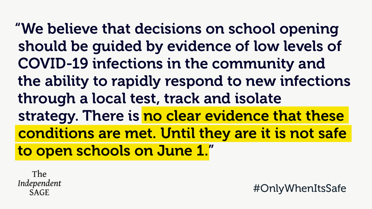 [6 of 6] We want schools to open more widely as soon as it’s safely possible. We need the Govt to change course, to engage & to put in place all the programmes & resources needed to get children back to school as soon as possible. #FollowTheScience  #Covid19  #OnlyWhenItsSafe