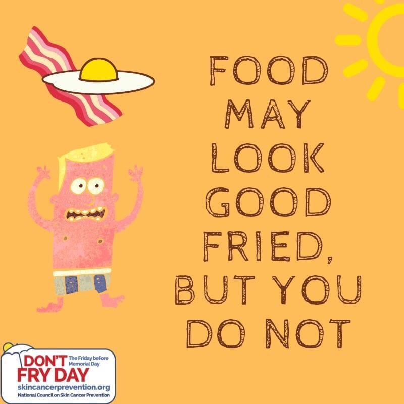 National #dontfryday ! Use some sunscreen, a hat, seek shade!! 🧴 🧢 🌳 #melanoma