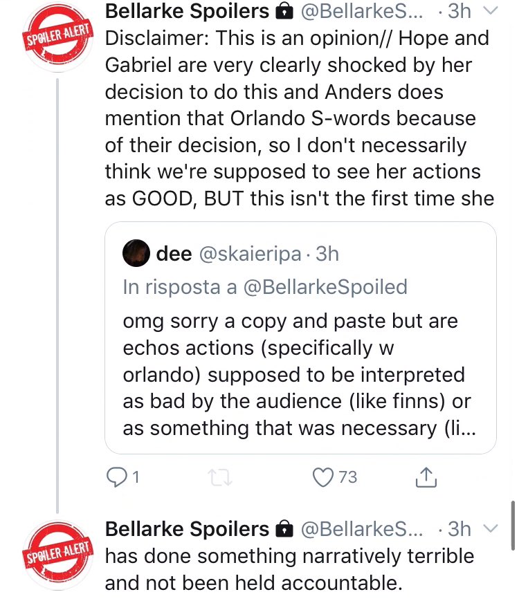 BELLARKESPOILED TWEETS FOR THOSE WHO MISSED IT
