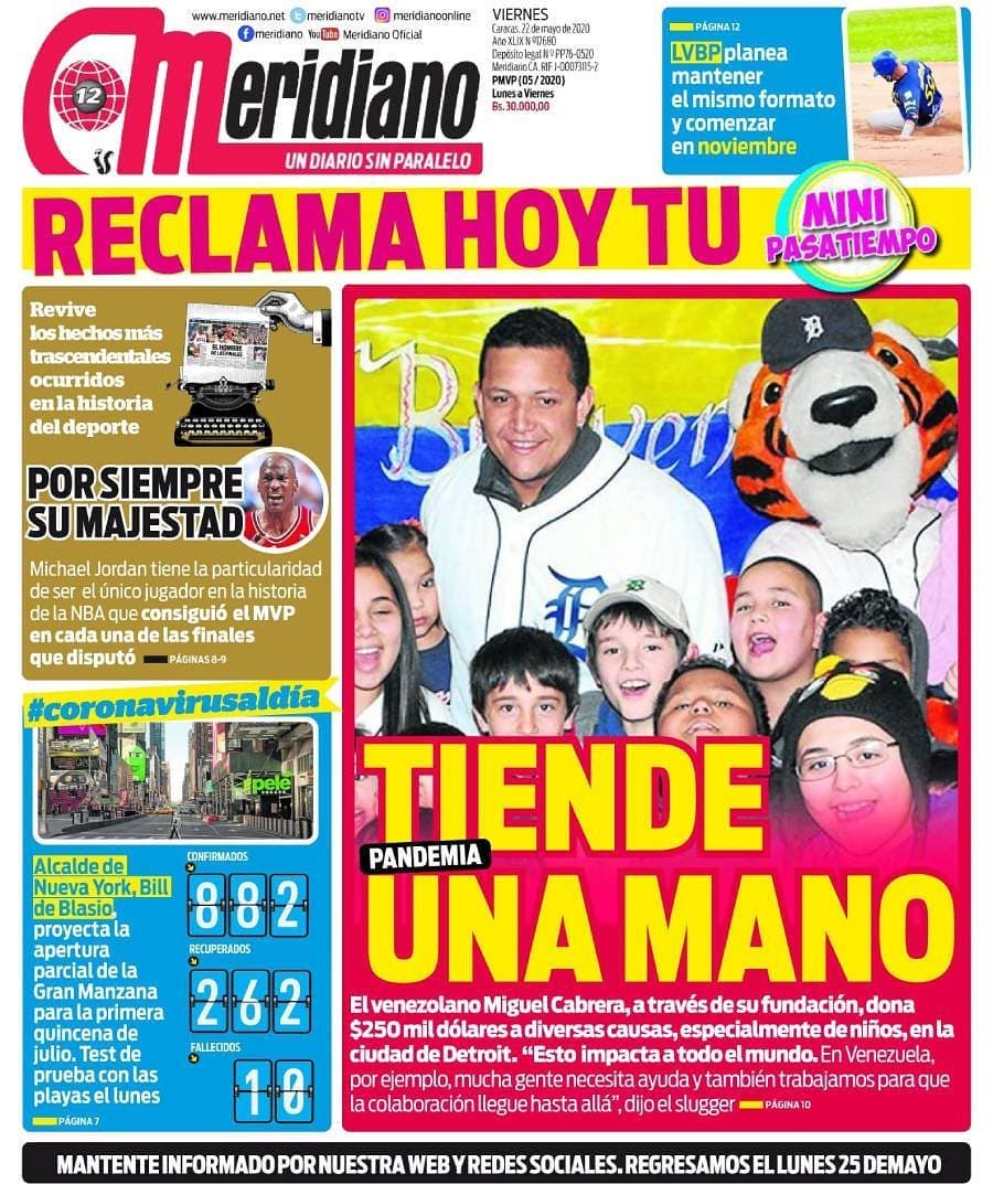 #PrensaNacional 🗞☕ Vea la primera página de hoy de @UNoticias @Elperiodiquito @CiudadMCY @MeridianoTV #22Mayo
 #GraciasPuebloHeroico