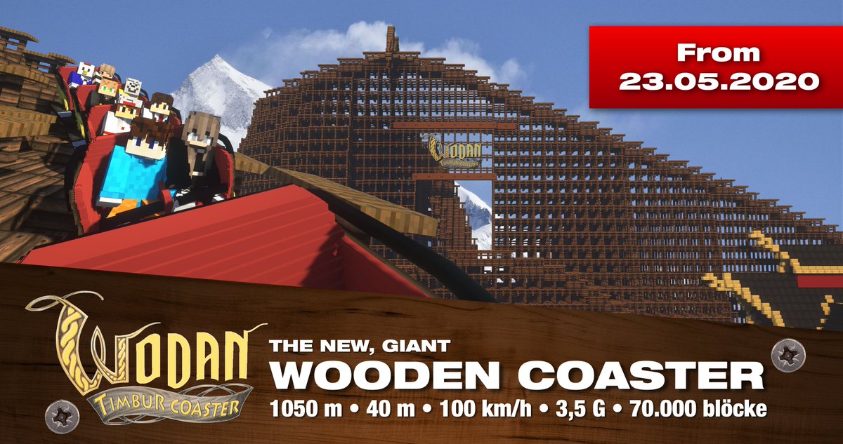 Europapark Minecraft Tomorrow From 8pm Rejoice Because A Grandiose Spectacle Awaits You In Our Iceland Themed Area While Roller Coaster Fans Will Be Thrilled Aboard The New Wooden Coaster Wodan