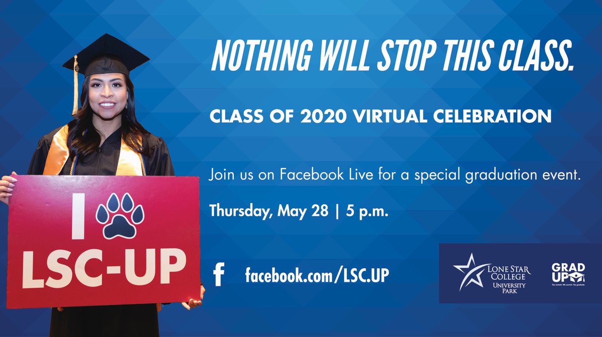 LSC_UP's tweet photo. We are so proud of all the Lions who are graduating this semester! 🦁🎓🎉Join us on Facebook Live for a special graduation event on Thursday, May 28, starting at 5 p.m. to celebrate! #LSCUPgrad https://t.co/7l5ndzLFLU