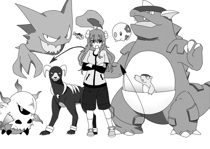再掲するぜ!まちカドまぞく×ポケモン絵を 