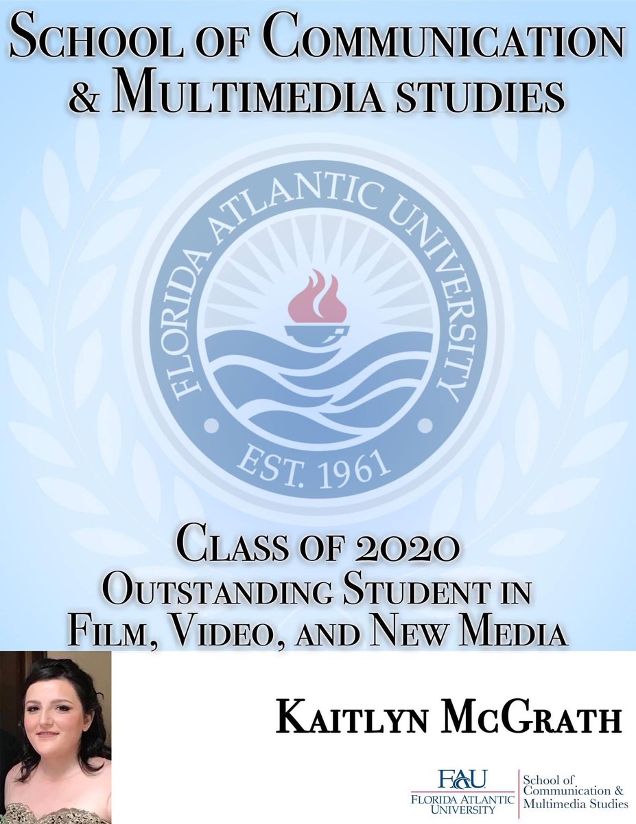 FauScms's tweet photo. Congratulations to Kaitlyn McGrath! #fau #fauscms #floridaatlanticuniversity https://t.co/cD48cYQykj